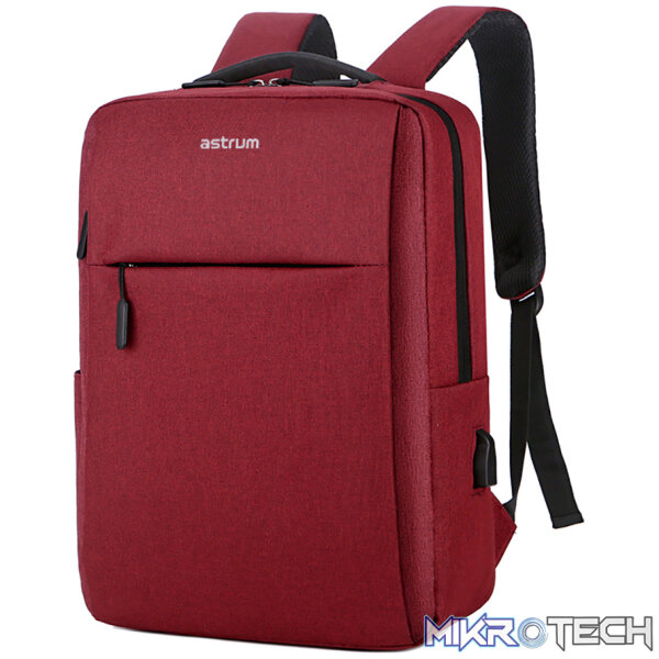 Backpack Travel Bag 15" USB Port and Multi-Pocket Design Red - LB200 - Image 2